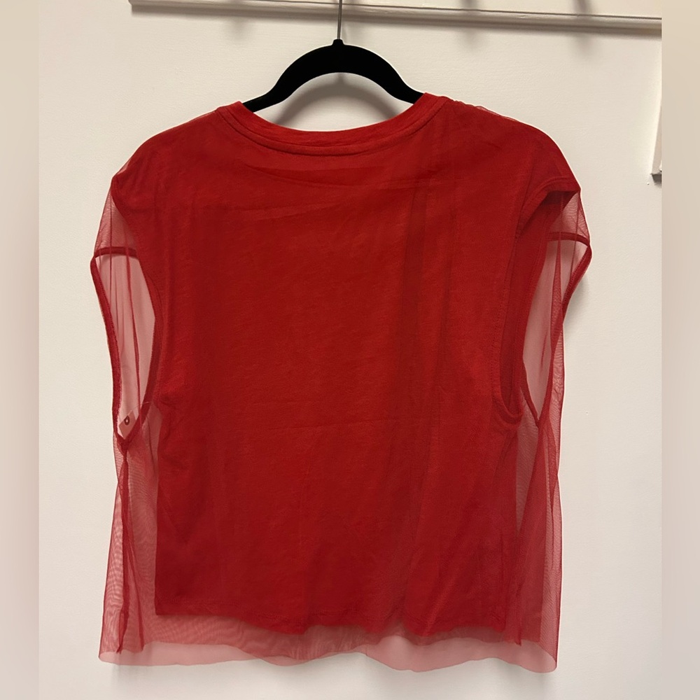 NWT Pilcro Graphic Band Tulle Tee / Red Horse 1976 - Picture 7 of 7